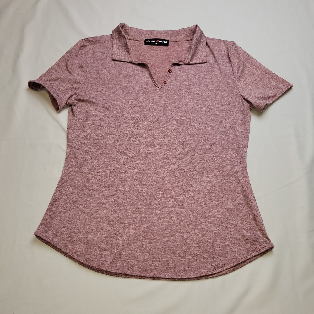 Jack Smith Golf Polo Shirt Womens Medium Red Short Sleeve Top